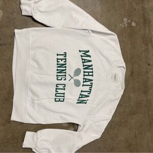 Women’s White Abercrombie & Fitch Manhattan Tennis Club Sweater